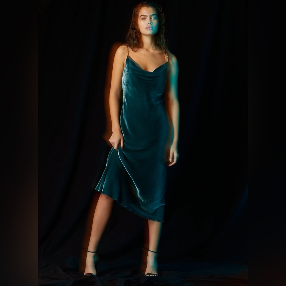 Aritzia Practical Magic 90s Style Velvet Wilfred Canto Dress XXS XS - Picture 3 of 9